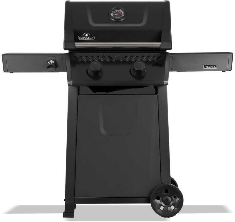 Rebel 365 2-Burner LP Gas BBQ, Matte Black T3204