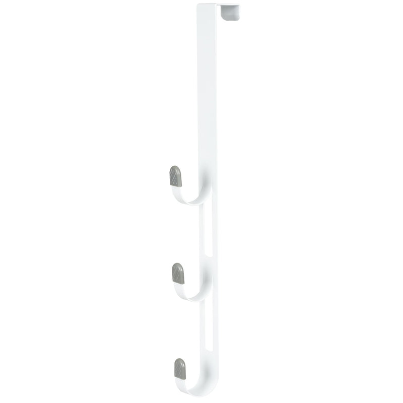 20" Over The Door Metal 3 Hook, White U2480