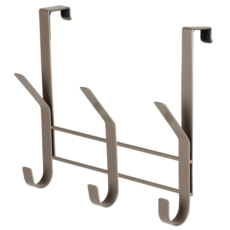 8.5" Over The Door Metal 3 Hook, Champagne U2396
