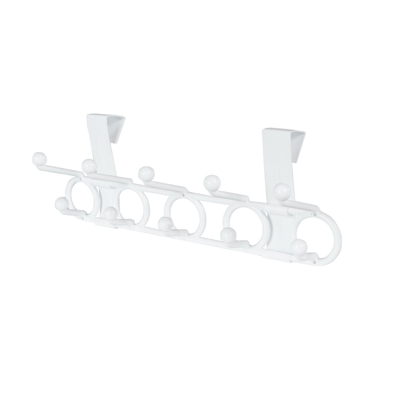 Plastic 10-Hook Over the Door Hook, White, 18.5-in A3204