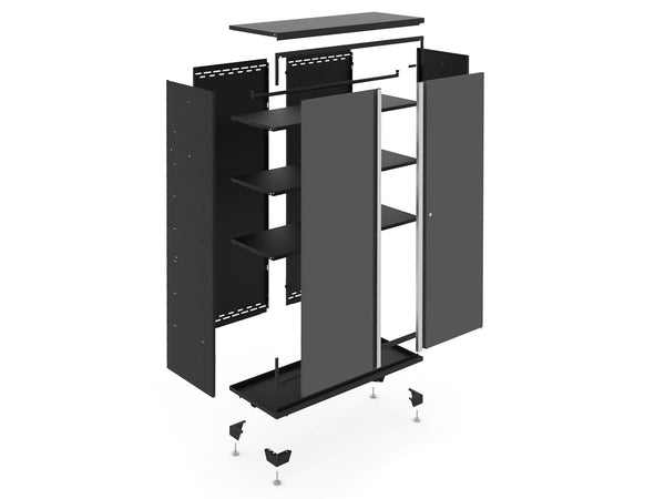 Bold 3.0 Series 24-Gauge Steel Garage Cabinetry Set with Stainless Steel Top, Partial Assembly, 96-in x 18-in x 72-in, 6-pc S8821