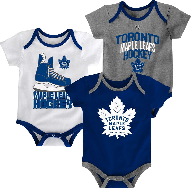 Infant/Baby Bodysuit Onesie, Blue/White/Grey, 3-pk G2575