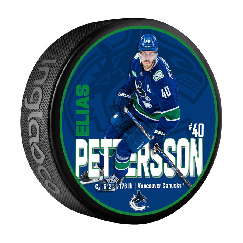Elias Pettersson Hockey Puck, 6-oz N7718