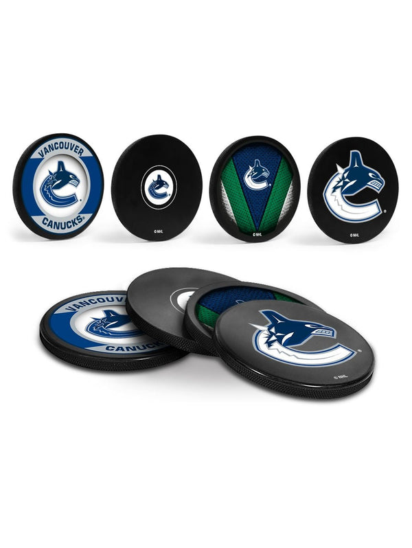 Hockey Puck Drink Coasters, 4-pk W9013