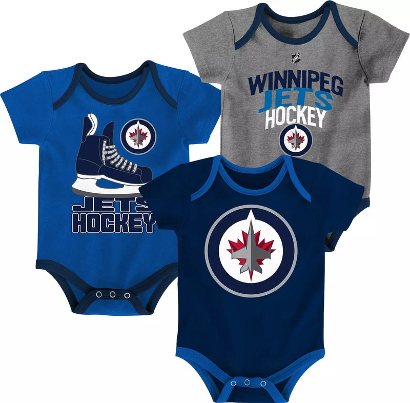 Infant/Baby Bodysuit Onesie, Blue/Grey/Navy Blue, 3-pk S4868