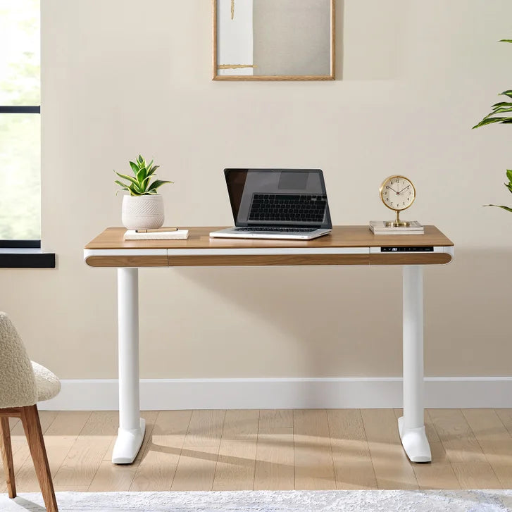 Nico Case 117 cm (46.1 in.) Height Adjustable Lift Desk, White Frame I0189