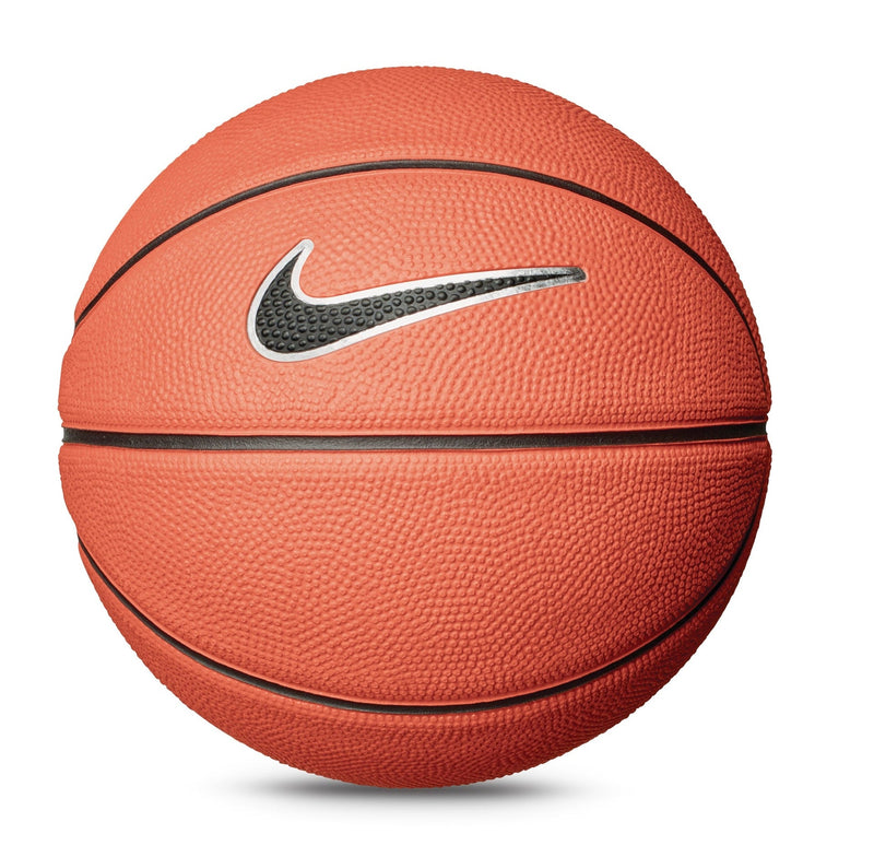 Skills Mini Kids' Indoor/Outdoor Rubber Basketball, Size 3 (22.5-in), Amber/Black/White X4662