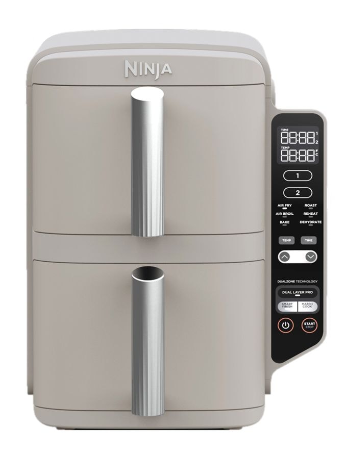 Dual Stacked Space-Saving Air Fryer, Sandstone Z5870
