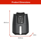 Single Basket Non-Stick Air Fryer, 5 Functions, 4-qt