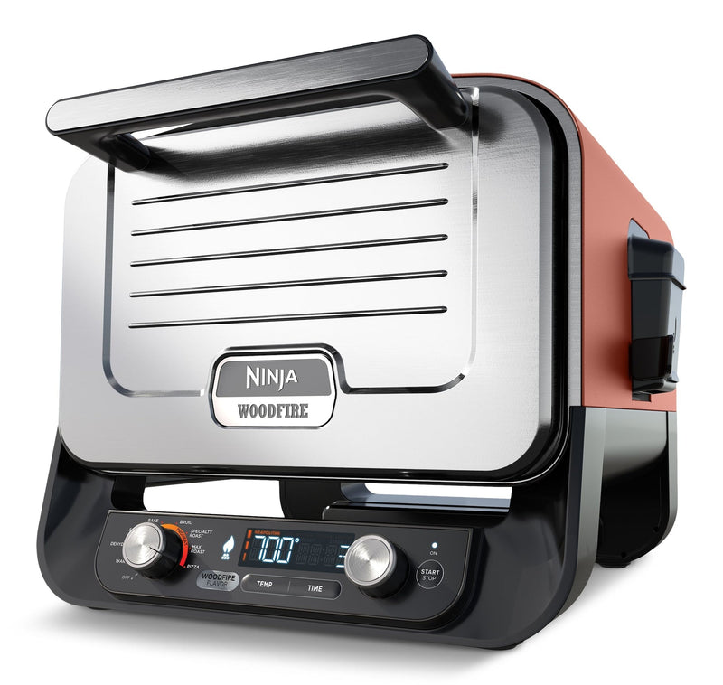 Woodfire 8-in-1 Electric Outdoor Oven for Pizza, Max Roast, Specialty Roast, Broil, Bake, Smoker, Dehydrate and Keep Warm, 105-700°F V9601