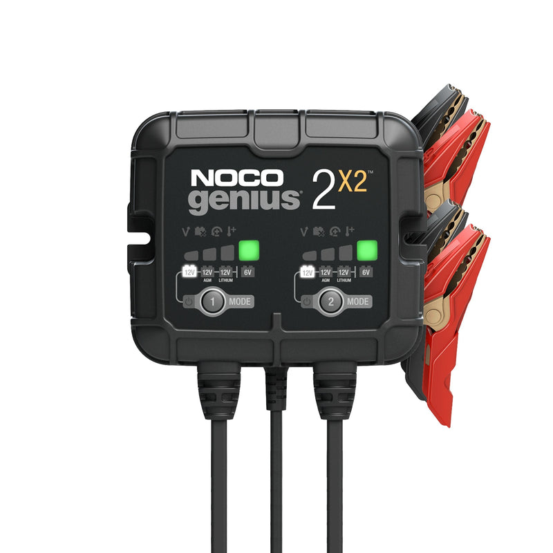 GENIUS2X2 Smart Battery Charger/Maintainer/Desulfator, 2-Bank, 4-Amp, 6V/12V U3209