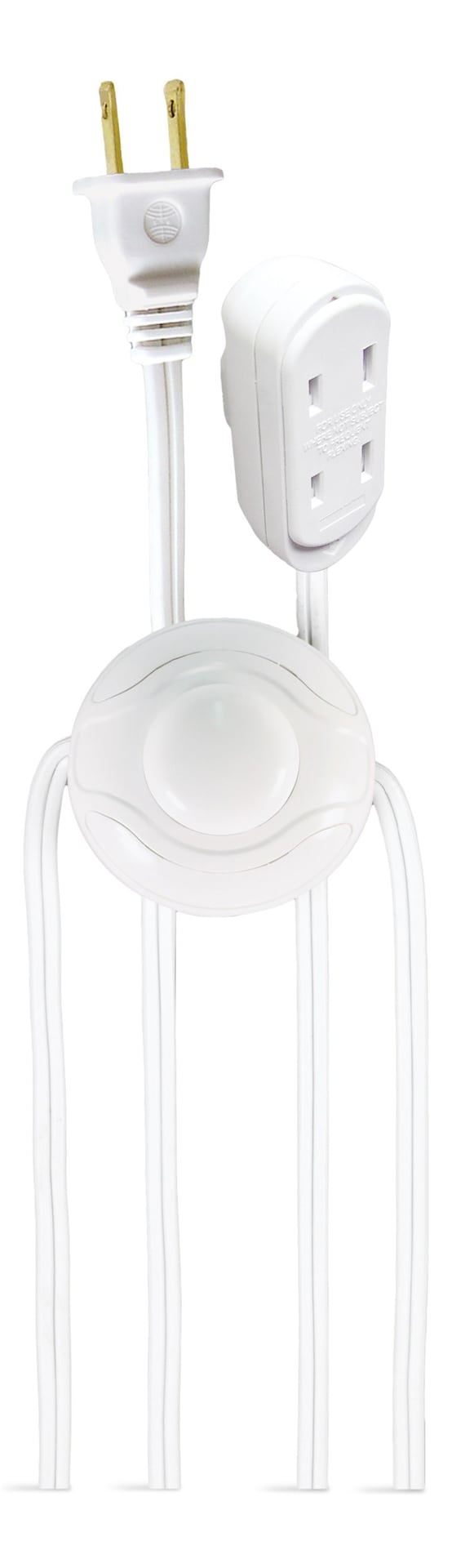 14-ft 7-in 16/2 Indoor Extension Cord, ON/OFF Foot Switch, White G1885