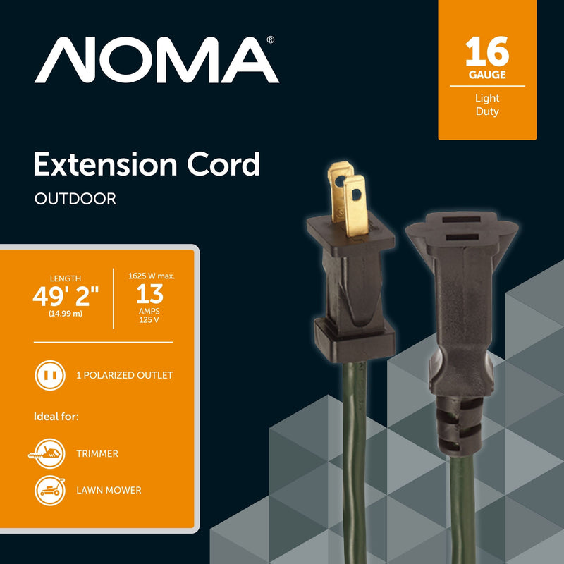 16/2 Outdoor Extension Cord, Flexible, 1 Outlet, Green Z6553