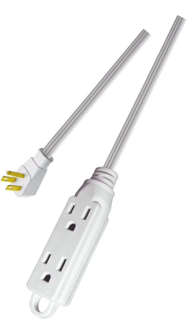 16/3 All-Purpose Extension Cord, Light-Duty, 3 Grounded Outlets, White L2465