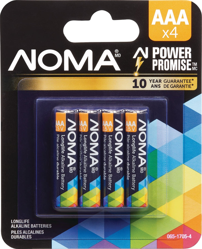 4-pk AAA Alkaline Batteries, Long Lasting, All Purpose I5049