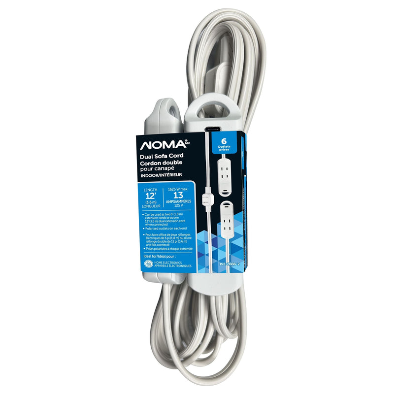 6-ft 13A 6-Outlet/1-USB-C White Indoor Twin Extension Cord N7217