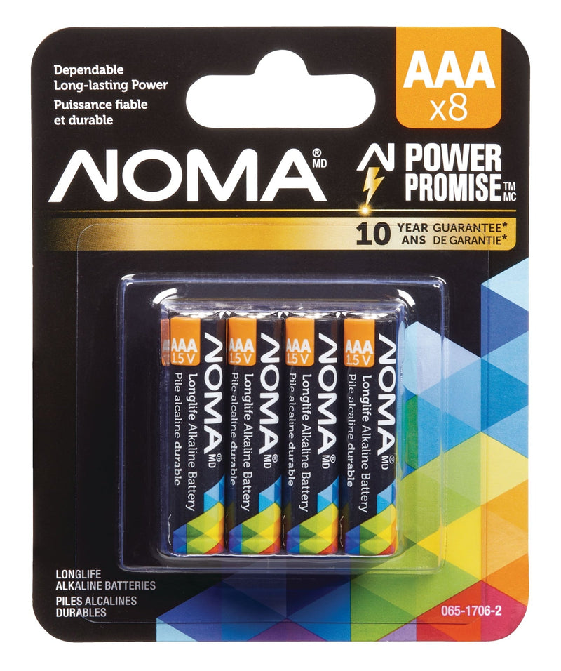 8-pk AAA Alkaline Batteries, Long Lasting, All Purpose N7381