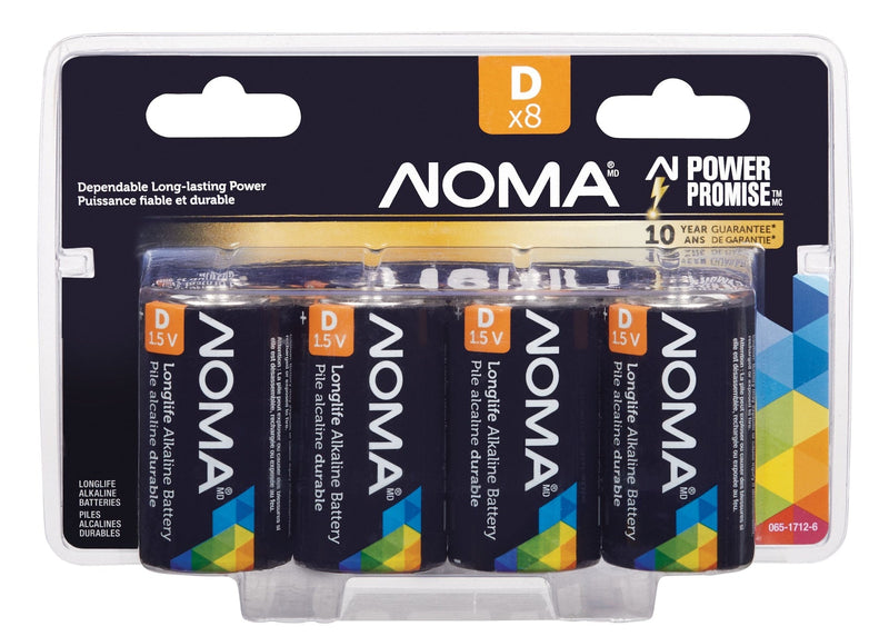 8-pk D Alkaline Batteries, Long Lasting F4158
