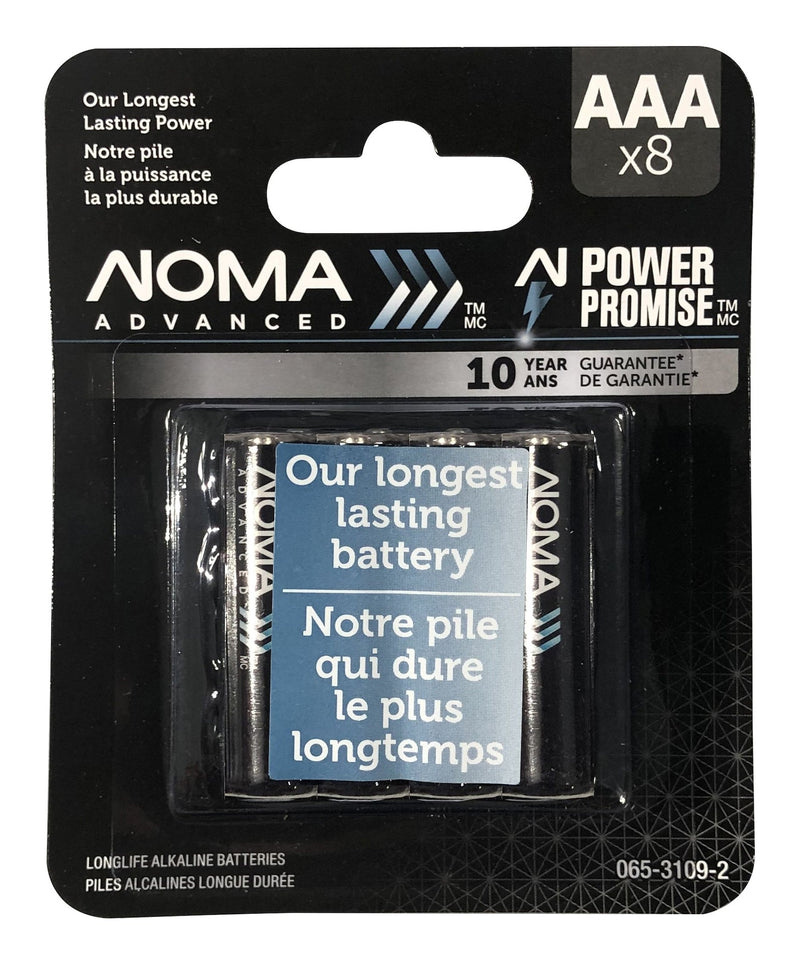 Advanced 8-pk AAA Alkaline Batteries, Long Lasting, All Purpose D9466