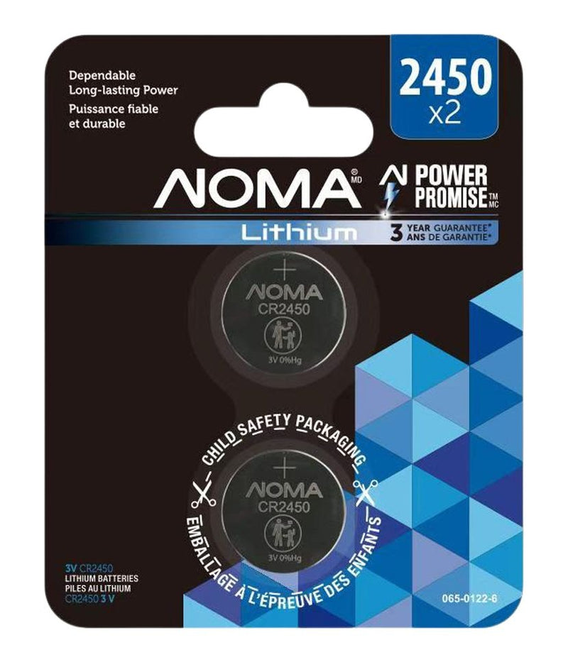 CR2450 Lithium Battery, Long-Lasting Power, 2-pc Q2066