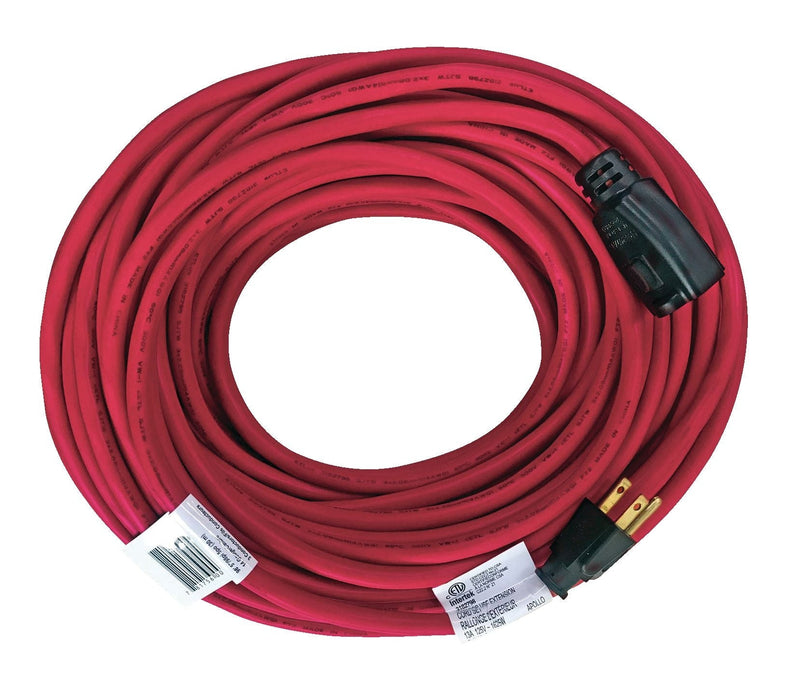 Outdoor Locking Extension Cord with Grounded Outlet, 98-ft 5-in, Red K9507