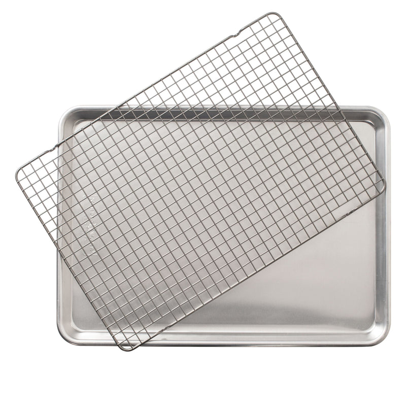Naturals Aluminum Half-Sheet with Oven-Safe Nonstick Grid, 2-pc U7358