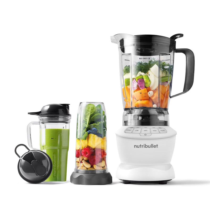 Full Sized & Single Serve Blender Combo, Includes 64-oz Pitcher & Accessories, 1200W R3455
