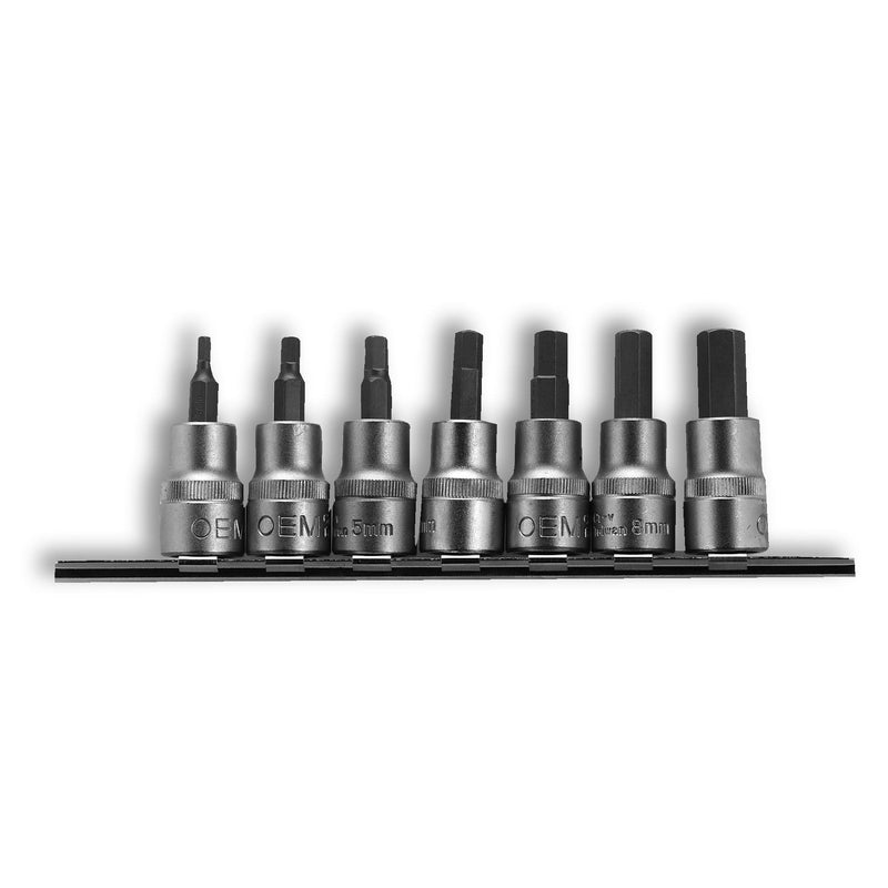 3/8-in Drive Metric Hex Socket Set, 7-pc, Assorted Sizes, 44004 S6047