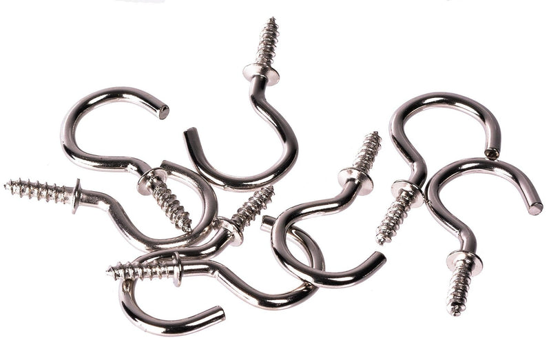 Cup Hooks Set, Nickel, 7/8-in, 40-pk O1532