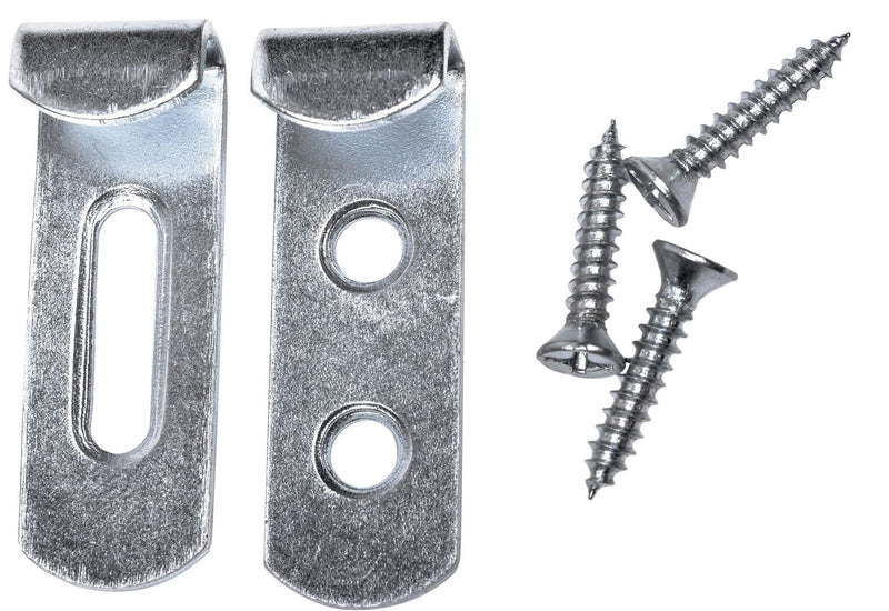 Invisible Mirror Holder, For Frameless Mirrors, Steel Construction, Silver, 4-pk N0477