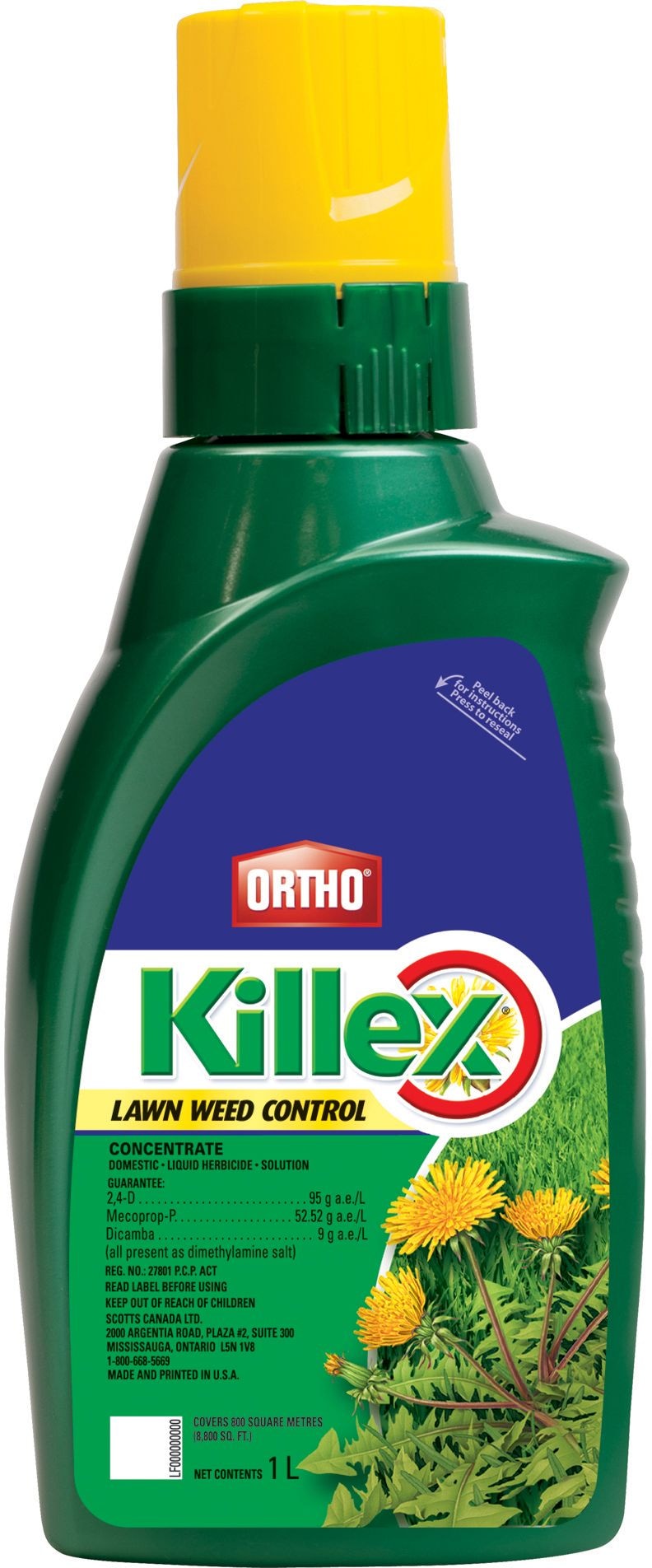Killex Liquid Lawn Weed Killer Concentrate, Herbicide, 1-L V5450