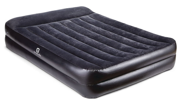 Queen Double-High Inflatable Air Mattress/Airbed with Built-In 120V Pump & Pillow W3338