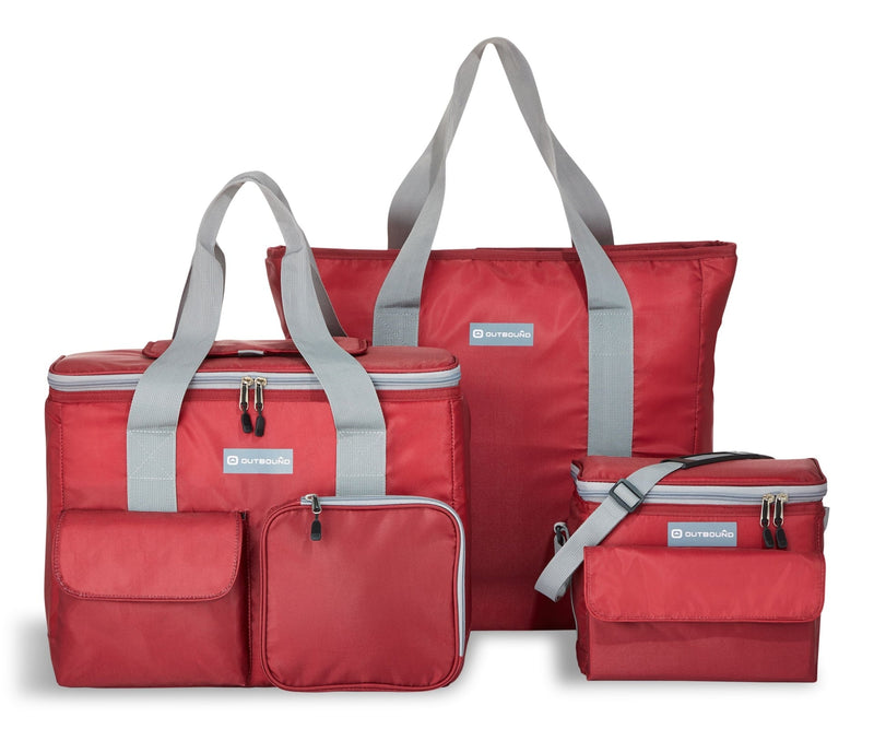 Soft Cooler and Tote Combo, Red, 3-pk B9814