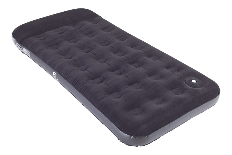 Twin Airbed with Built-In Manual Pump, Hand/Foot Pump, PVC, Black I2361
