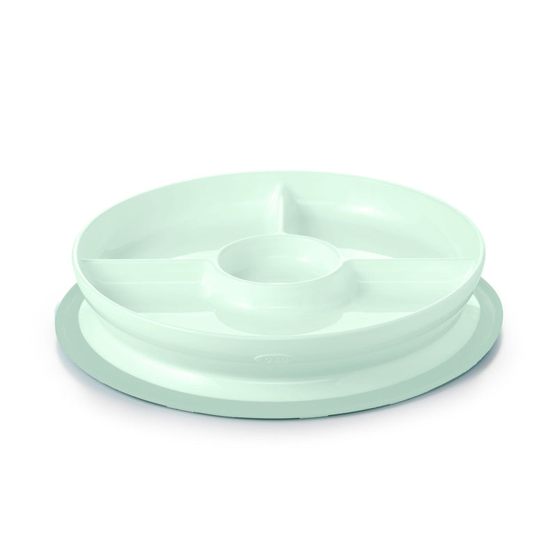Tot Stick & Stay Divided Plate, Opal P8161