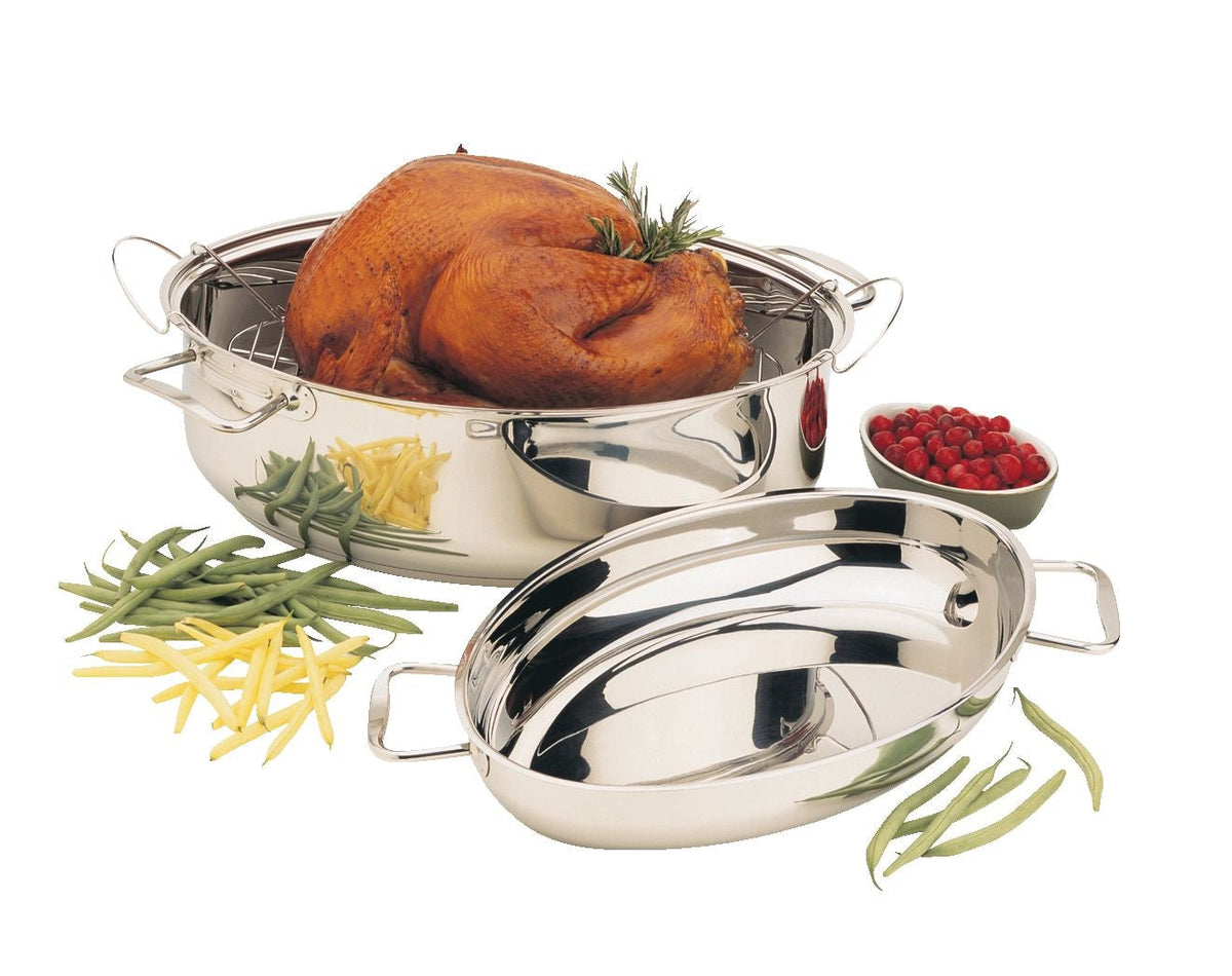 18/10 Stainless Steel Multi-Roaster with Removable Rack, 50.3 x 18cm