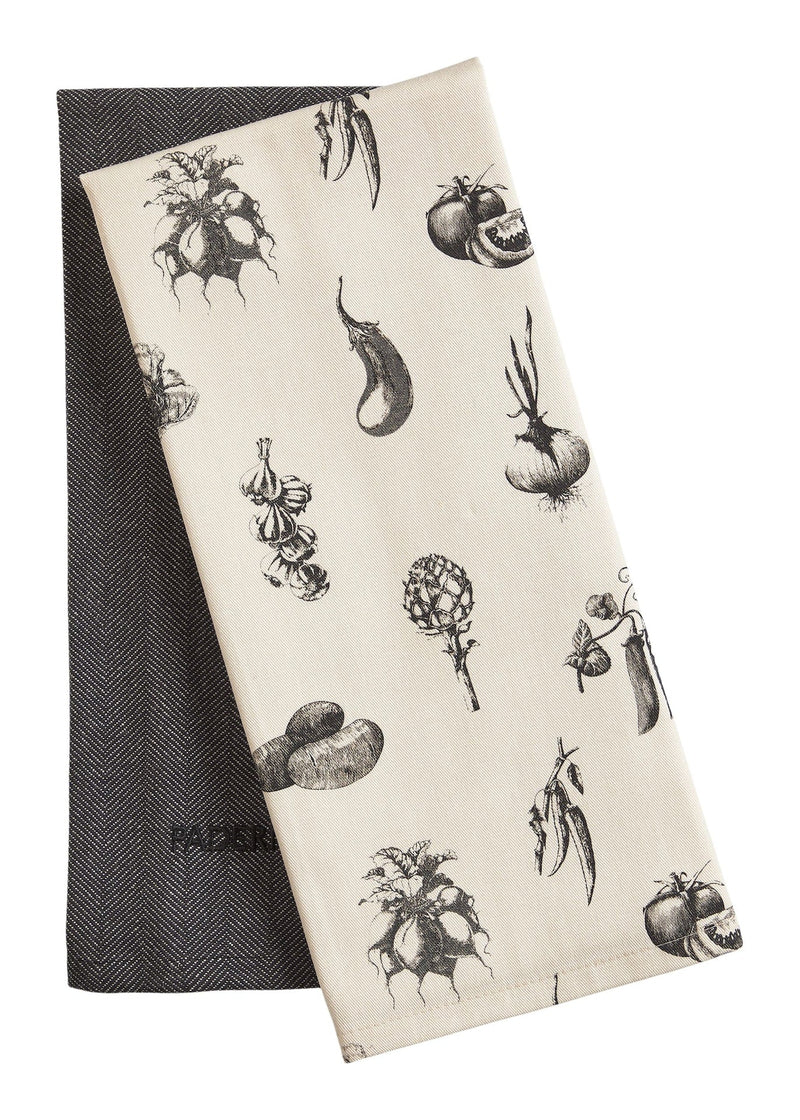All-Purpose Cotton Kitchen Towels, Grey, 2-pk V4127