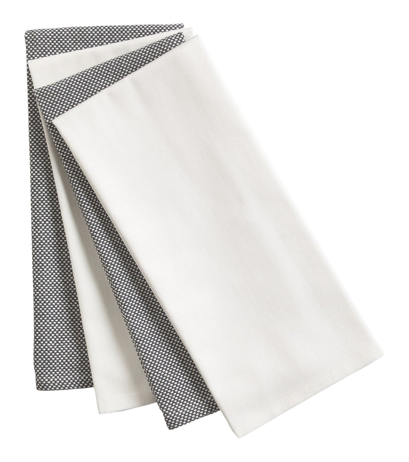 All-Purpose Cotton Kitchen Towels, Grey, 4-pk L0690