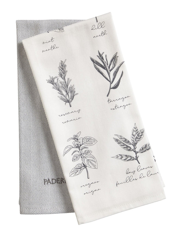 All-Purpose Vegetable-Print Cotton Kitchen Towels, 2-pk B1892