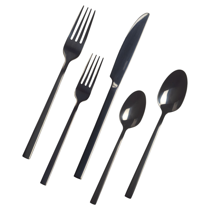 Belvedere Stainless Steel Flatware Set, Serves 4, 20-pc, Black G4945