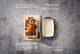 Ceramic Roaster Set, Grey, 15 x 8.5-in, 2-pk