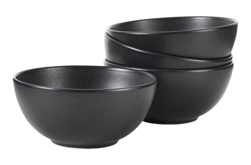Dorset All-Purpose Stoneware Bowl, Oven Safe, 4-pk, Black Reactive G2048