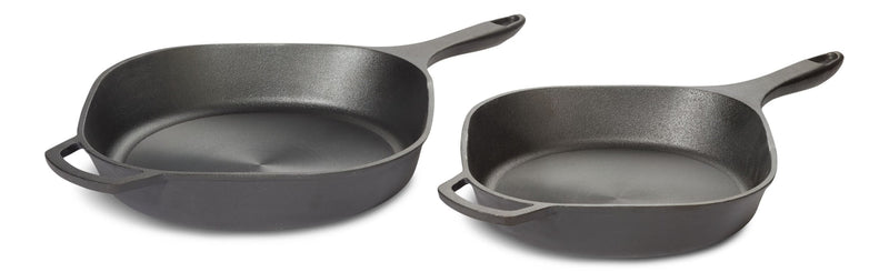 Pre-Seasoned Smooth Release Cast Iron Skillet, Oven Safe, Black, 12-in Y2372