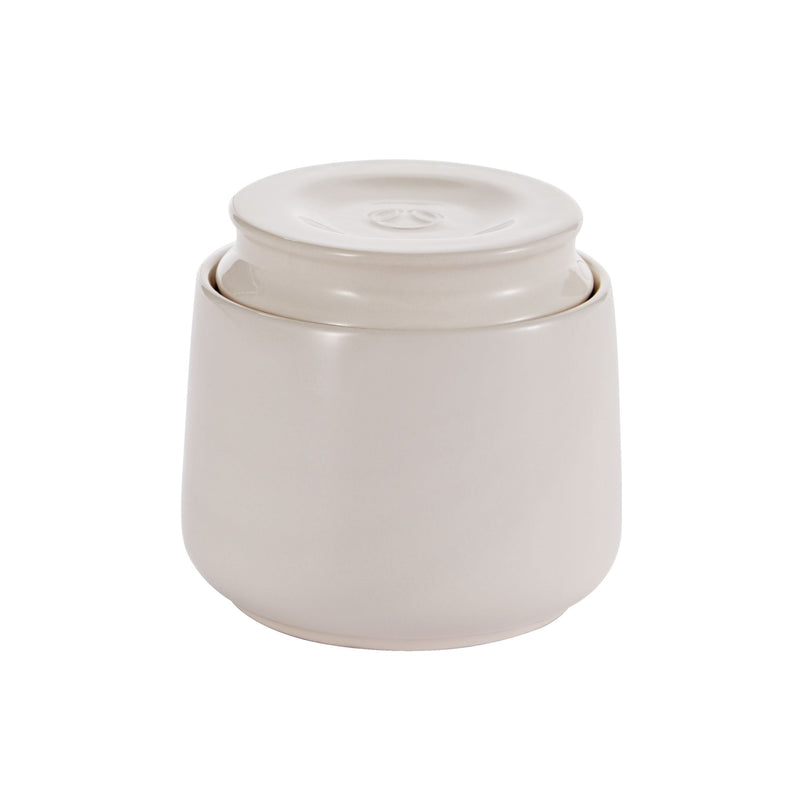 Professional Ceramic French Butter Keeper Dish, Dishwasher Safe, Holds One 1/4-lb Stick of Butter J7943