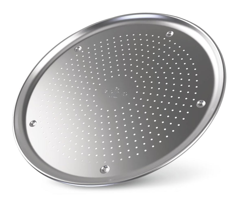 Professional Uncoated Aluminum Round Pizza Crisper Pan, 16-in J9864