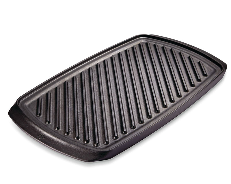 Signature Cast Iron Reversible Grill & Griddle, BBQ & Oven Safe, Black, 20-in x 10-in X1745