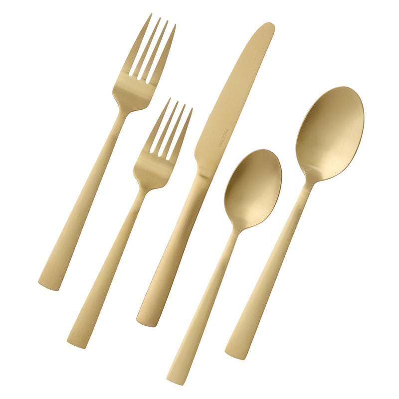 Summerside Champagne Matte Stainless Steel Flatware Set, Serves 4, 20-pc Q2049