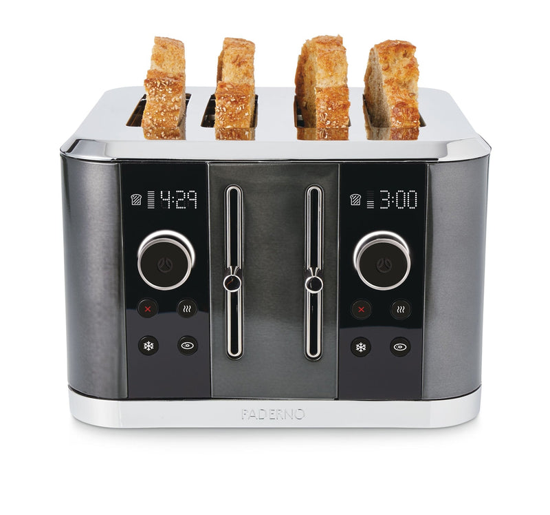 Wide Slots Toaster with 9 Heating Settings, Black, 4-Slices H2993