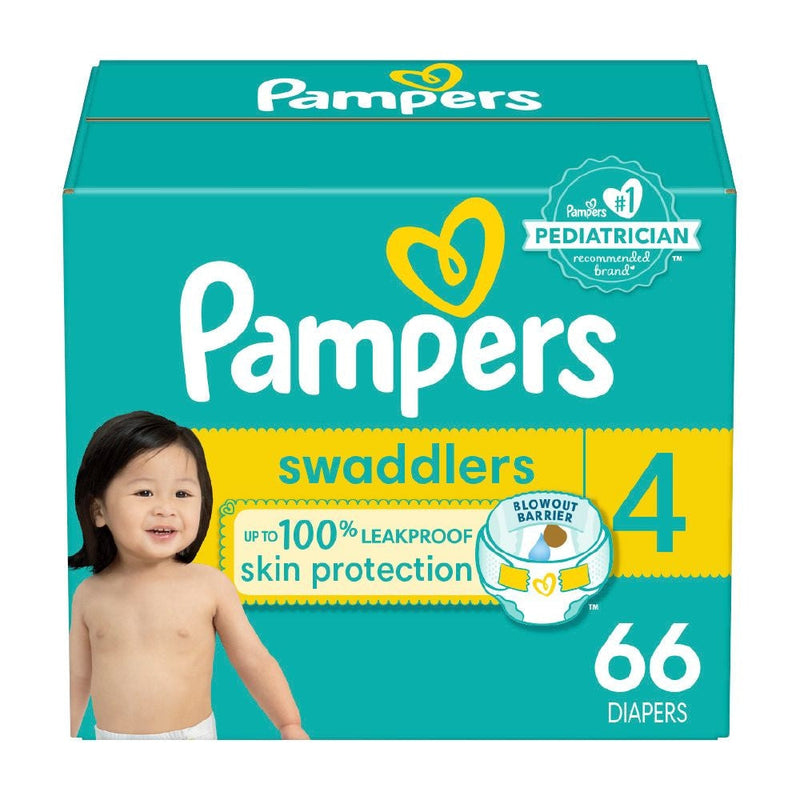 Swaddler Size 4 Leak-Free Baby Diapers, 66-pc A4007