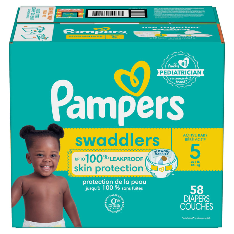 Swaddler Size 5 Leak-Free Baby Diapers, 55-pc A0705